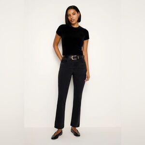 Good American Black Straight Leg Jeans